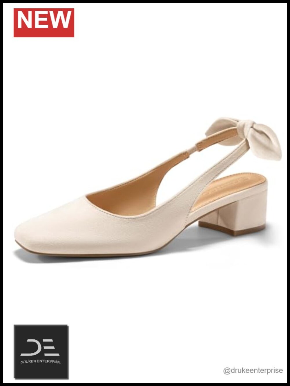 Chunky Low Heels Bow Slingback Pumps Closed Square Toe Wedding Party Dress Shoes
